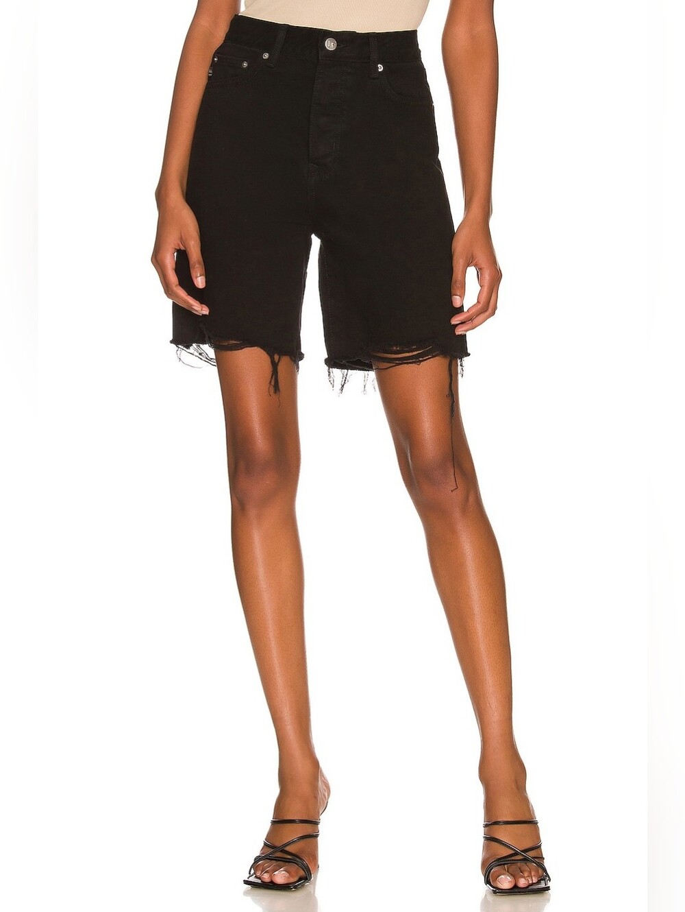 LOVERS + FRIENDS Devon High-Rise 90's Cut-Off Denim Shorts Black Size 29